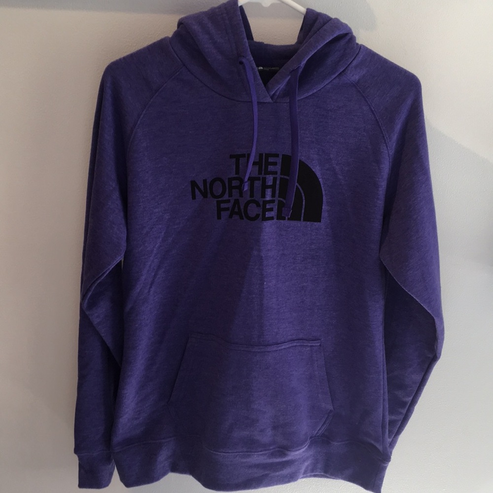 Worn once! North Face purple hoodie, size medium